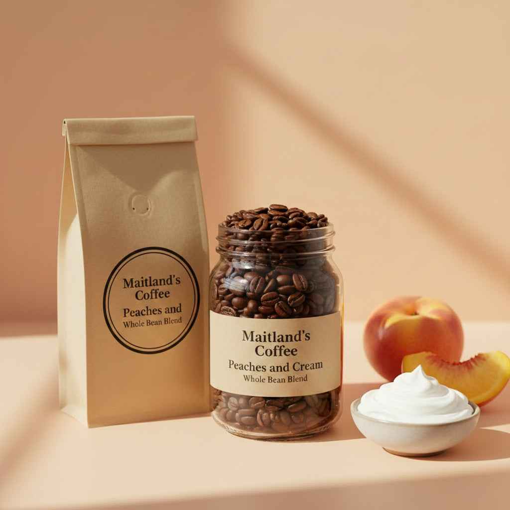 Whole bean peaches and cream
