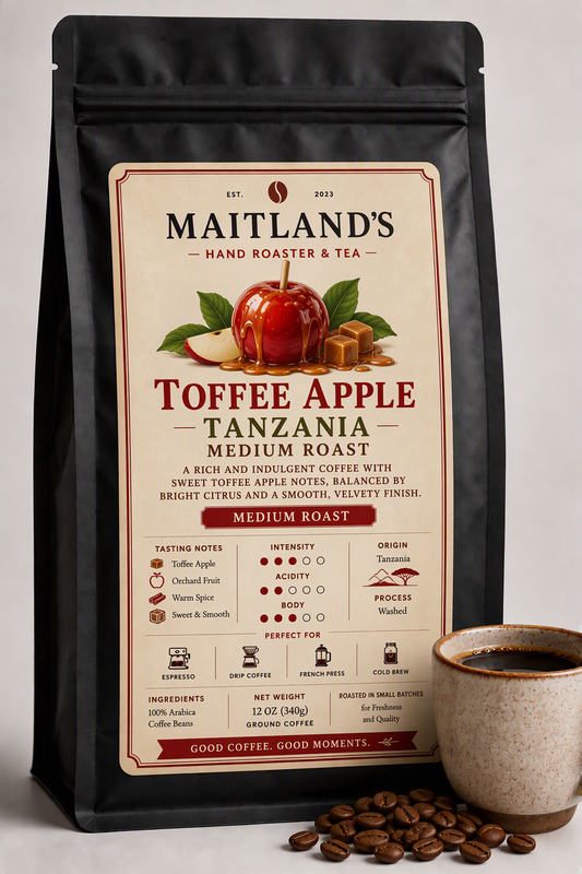 Seasonal Toffee apple flavoured coffee