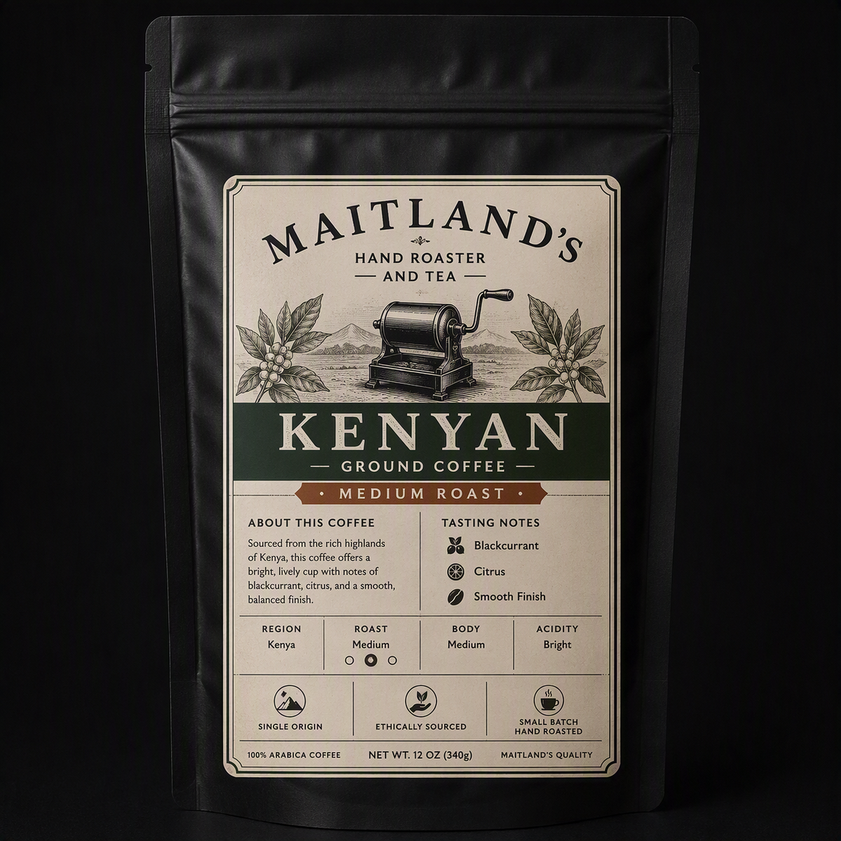 Kenyan Ground Coffee - Bright, Fruity Perfection in Every Sip