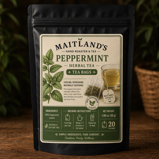 Peppermint Loose Tea – Maitland's Hand Roaster Herbal Brew