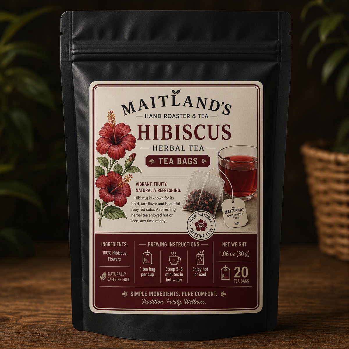Referring Tea - Hibiscus Tea – Fresh, Caffeine-Free & Refreshing